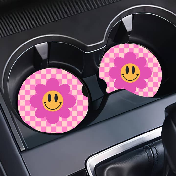 Smile Daisy - Car Coaster for wholesale by Harper Grace Press