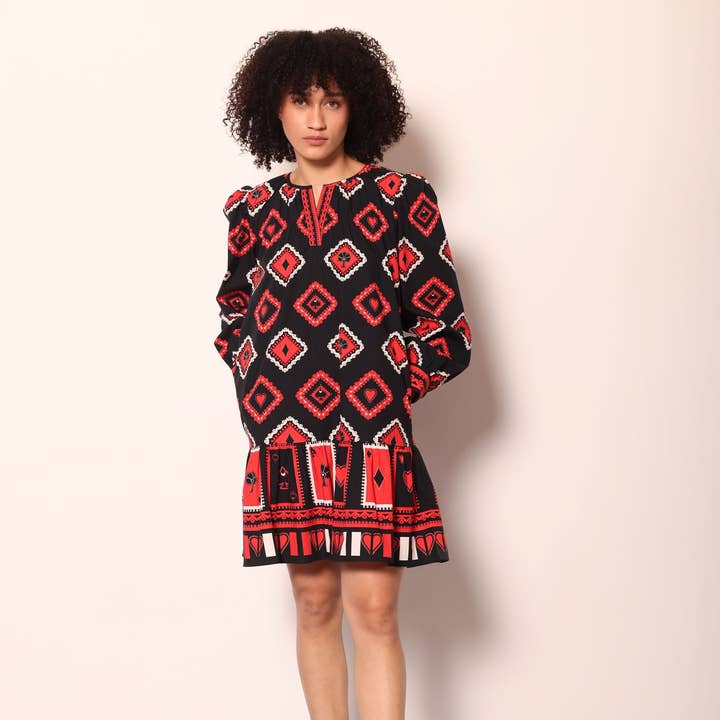 CARD STORY OLLIE DRESS for wholesale by Maude-Vivante