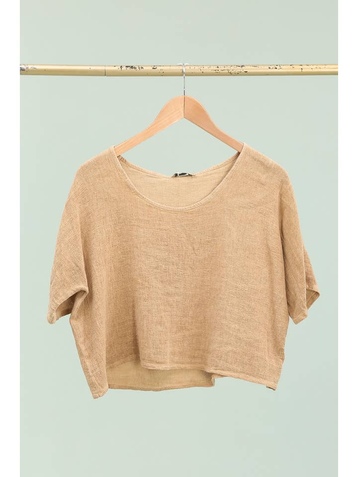 la maison des fibres naturelles - Wholesale Outerwear – Maternity - Cotton/linen short-sleeve blouse 3791MC 68% cotton 32% linen10