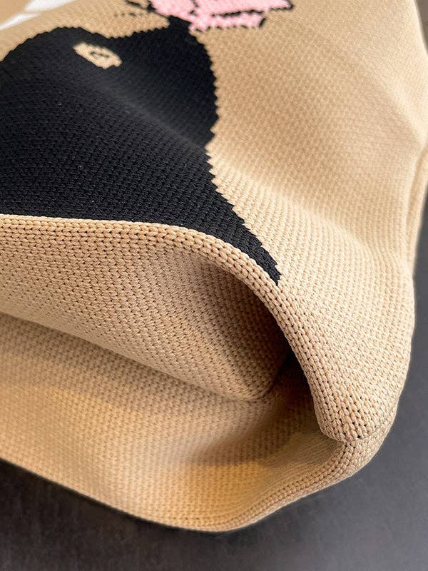 FurDecoration - Wholesale Tote Bag - Women's - Cartoon Printed Bags Accessories Woven Handbag4