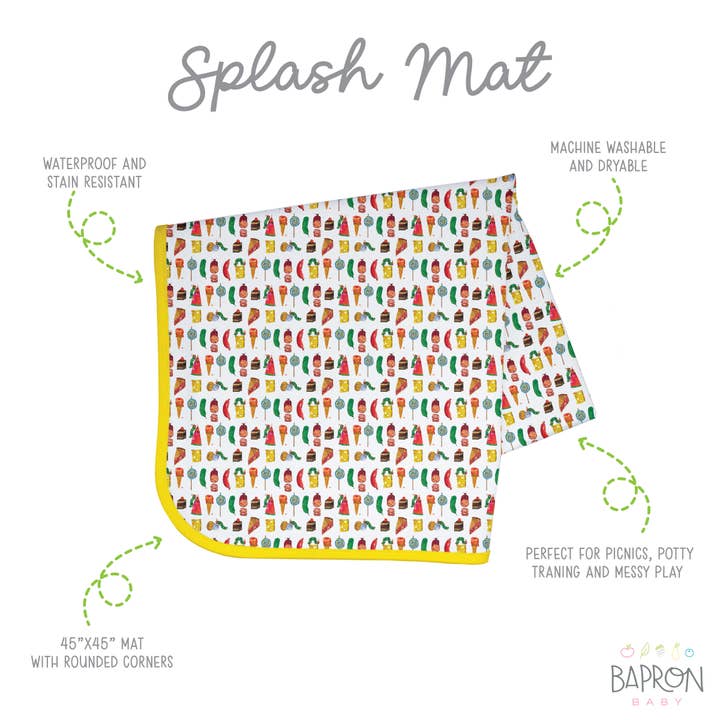 BapronBaby - Wholesale Placemat - Food Parade - Splash Mat - The Very Hungry Caterpillar