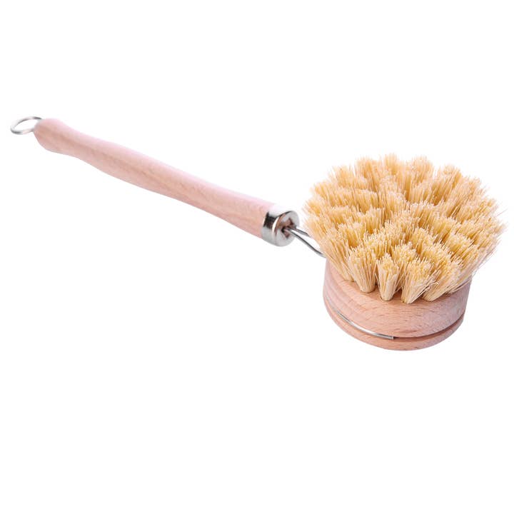 EcoFreax - Vente Brosses de nettoyage - Brosse à vaisselle à manche long en bambou et sisal avec tête remplaçable
