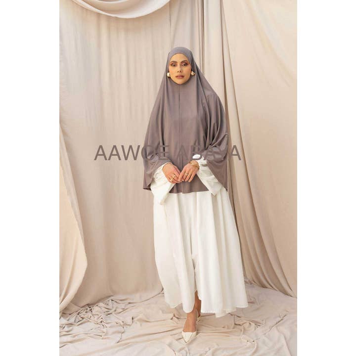 Aawoe Abaya - Wholesale Hijab - Women's - Elegant Khimar with Long Sleeve - 2418-KH38