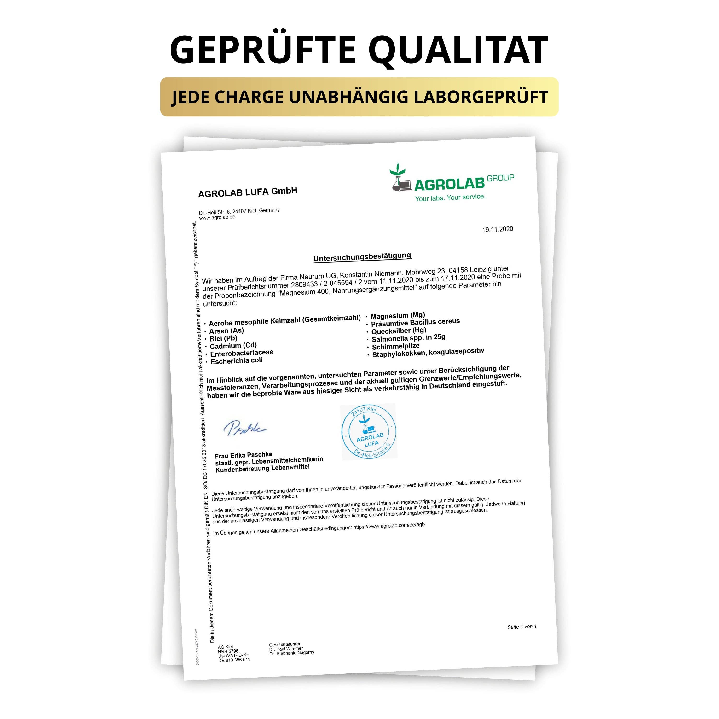 Naurum - Wholesale Voedingssupplement/vitamine - MAGNESIUM 400 - Premium tri-magnesiumdicitraat1