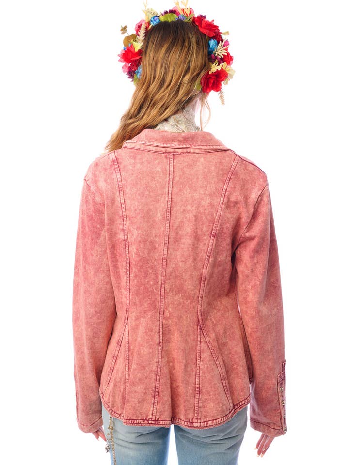 Mauve Wash Colonel Jacket for wholesale on Faire2