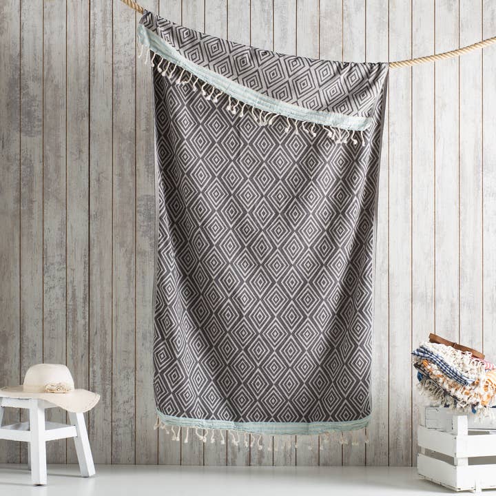 Kikoya - Wholesale Beach Towel - Modern Diamond Turkish Cotton Beach Towels Pool Yoga Gym Spa