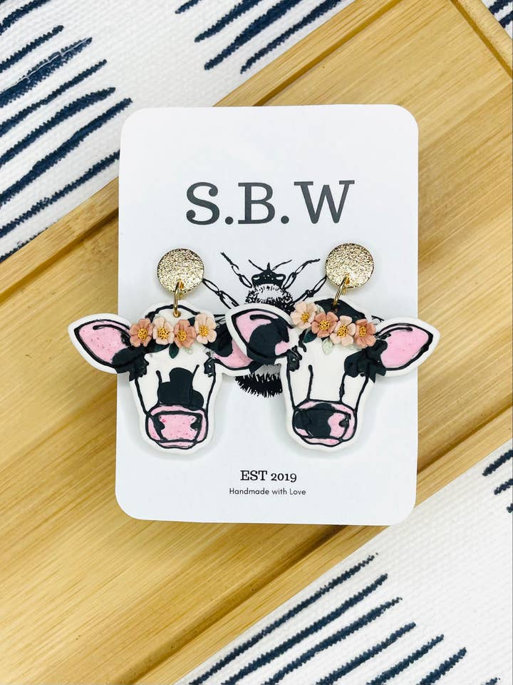 Floral Cows for wholesale by Sweet B's Workshop