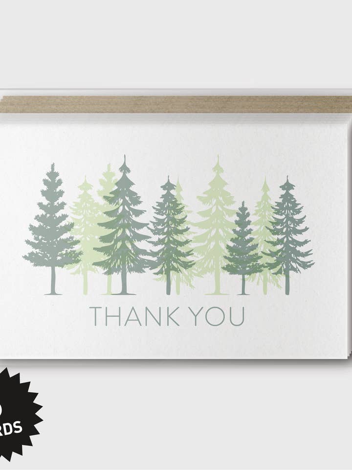 Coffret de 6 - Thank You Trees Overprint pour la vente par Pike Street Press