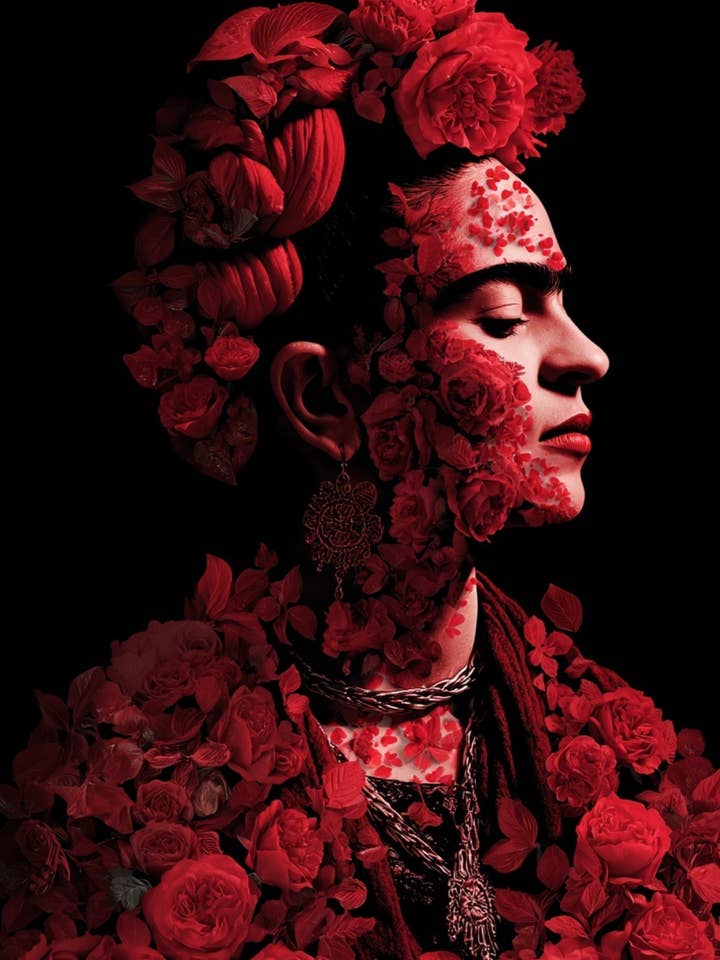 Frida Kahlo: Midnight Rose | Card Fripperies for wholesale by Fripperies