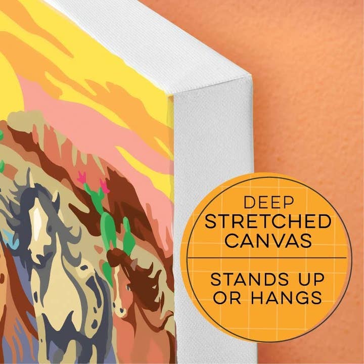 Bright Stripes - Wholesale DIY Craft Kit - Kids - iHeartArt Paint By Numbers Wild Horses2