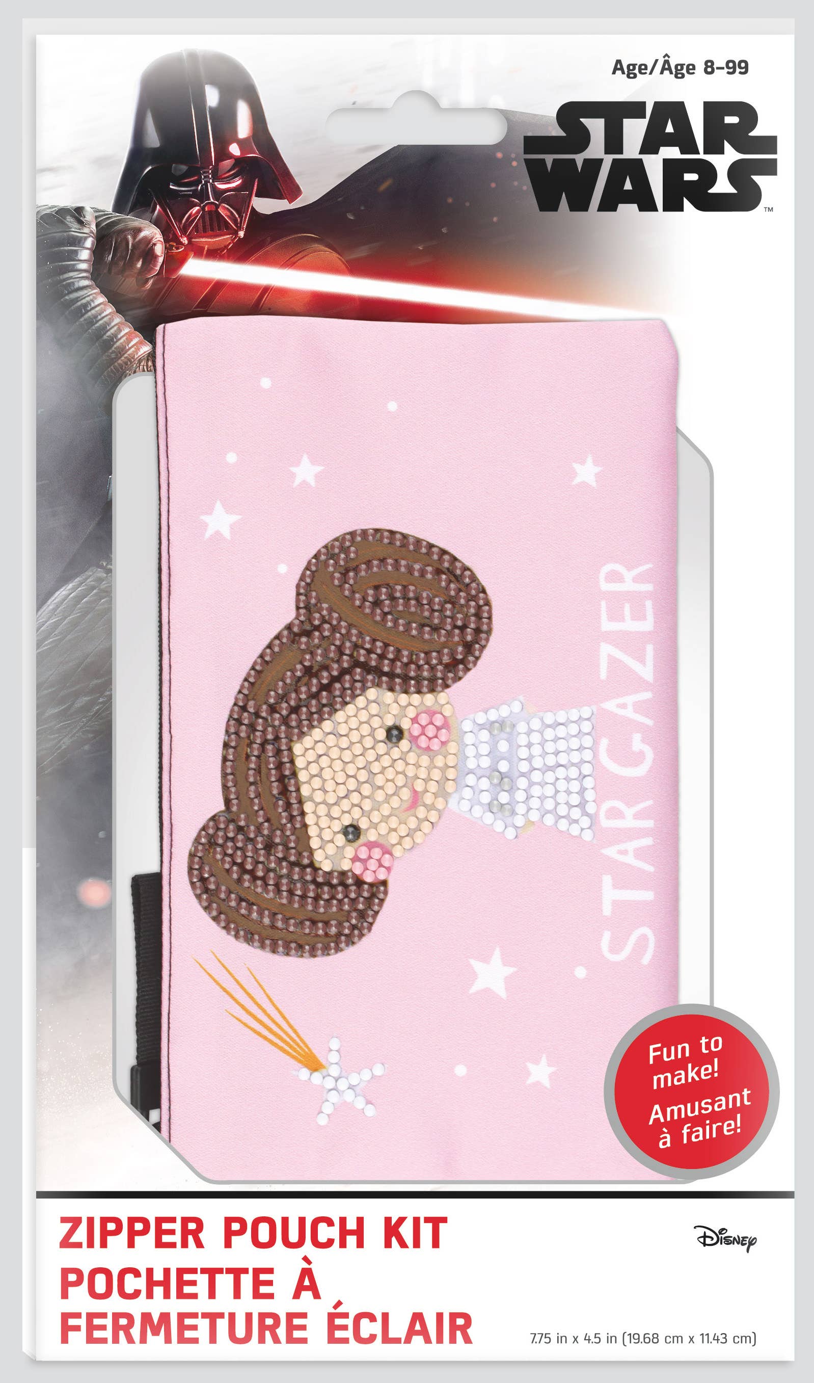DIAMOND DOTZ® - Wholesale DIY Craft Kit - Star Wars Leia Star Gazer DOTZIES Pouch Kit2