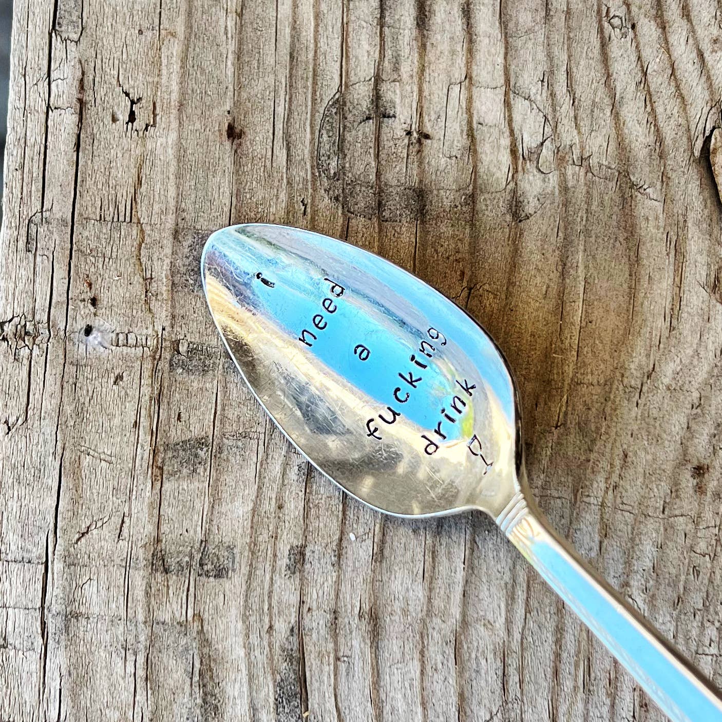 Pumpernickel and Wry – Engroshandel Bordske (bestik) – Naughty Coffee Tema Håndstemplede Vintage sølvskeer11