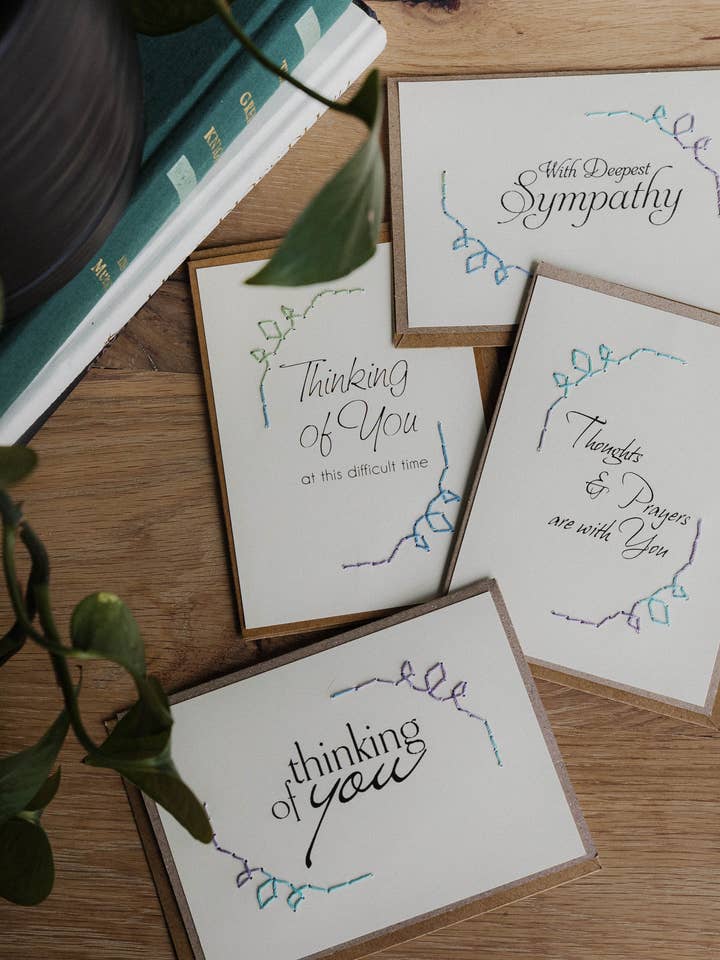 Sympathy Greeting Cards || Assorted Variety || Set of 4 for wholesale by Rosie's Boutique Haiti
