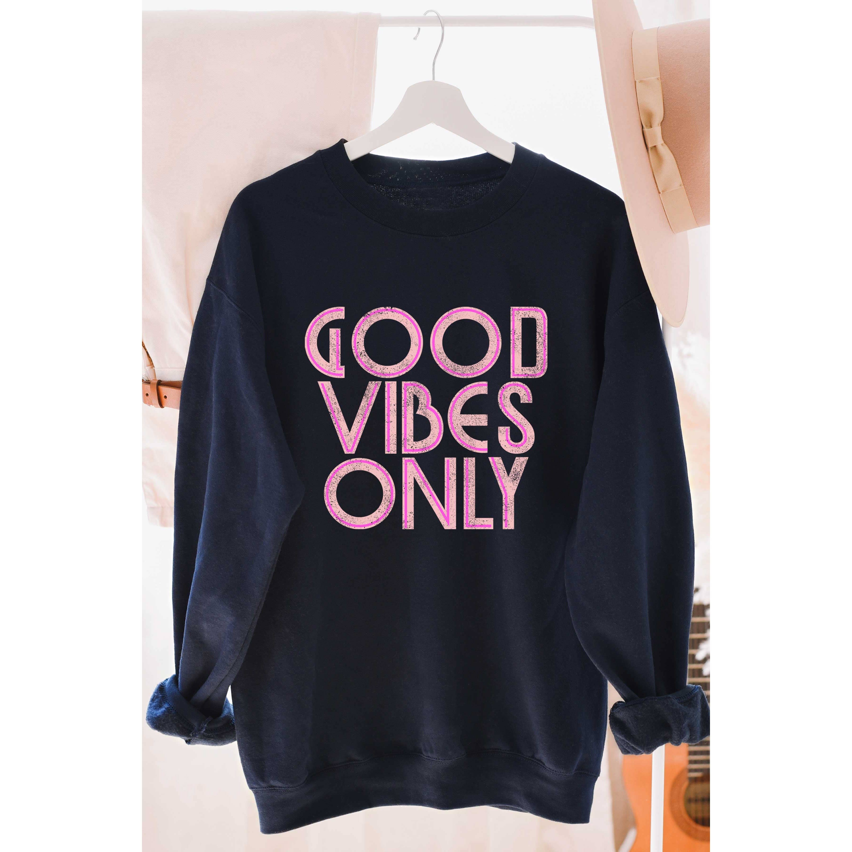 BLUME & CO. - Wholesale Graphic Sweatshirt - Women's - GOOD VIBES ONLY Graphic Sweatshirt10