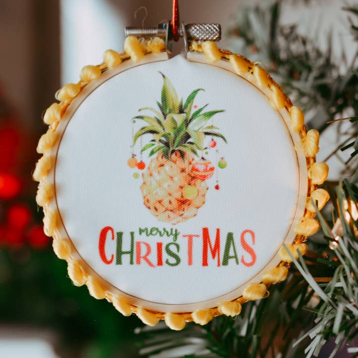 Pineapple Christmas Ornament - Pineapple Christmas Decor for wholesale by The Violet Peanut