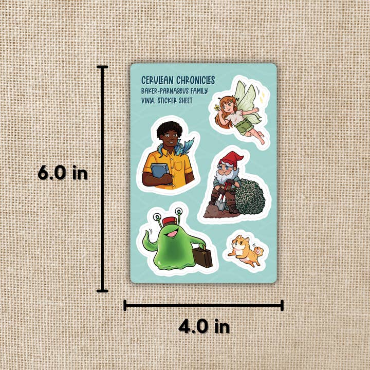 Kingdom of Threads - Wholesale Sticker - The Baker-Parnassuses Sticker Sheet | House…Cerulean Sea1