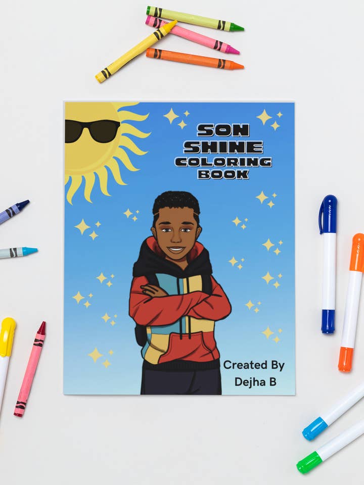 New SonShine Coloring Book for Boys for wholesale by Dejha B Coloring LLC