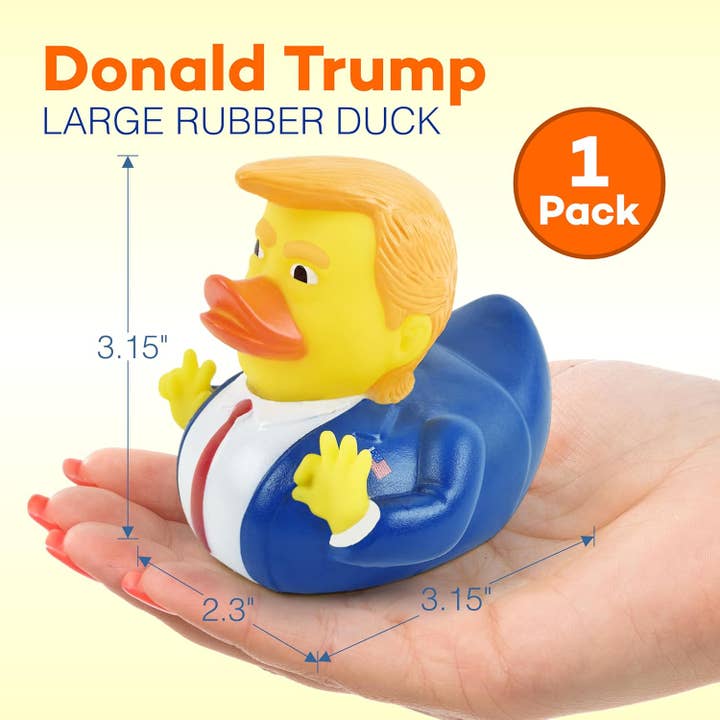 4E's Novelty - Wholesale Squishy Toy - Kids & Baby - 4E's Novelty Donald Trump Large Rubber Duck 3.15"1