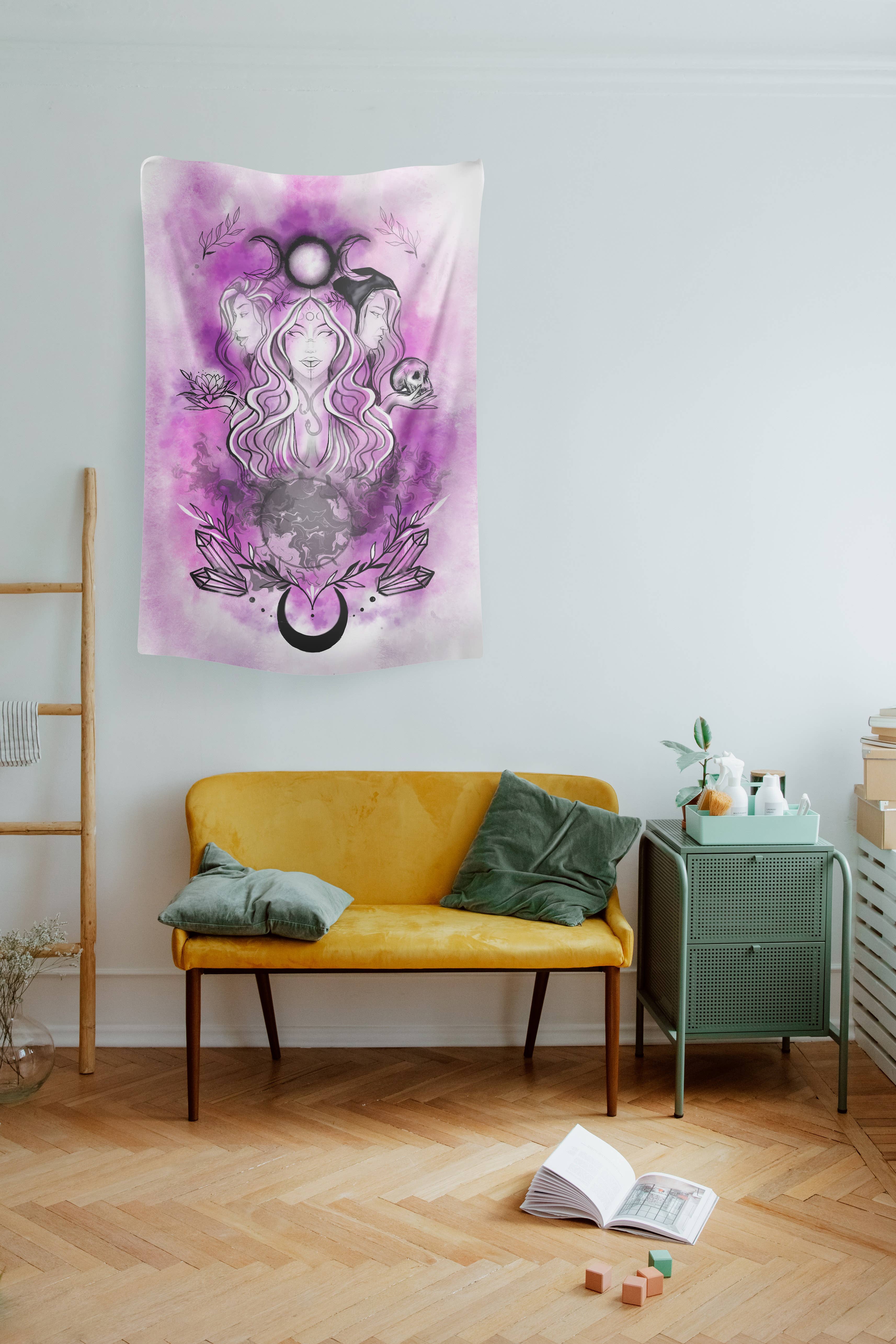 Kheops International - Wholesale Tapestry/Textile - Polyester Tapestry - Triple Goddess (Each)1