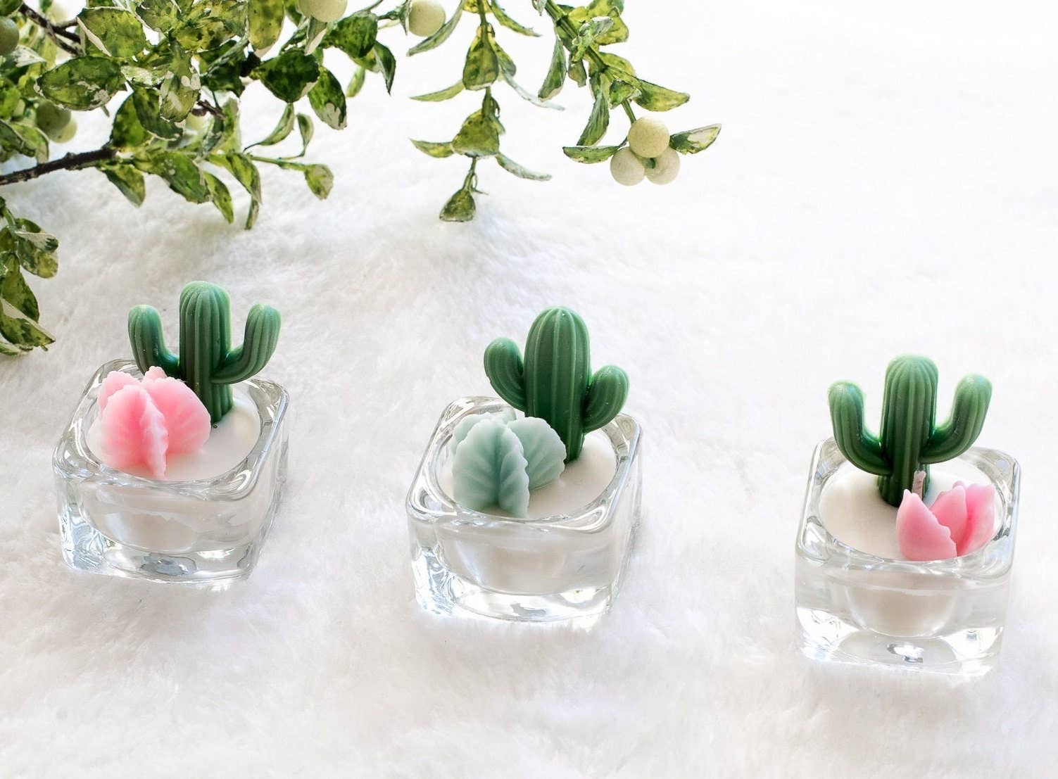 ZOETSTUDIO - Wholesale Novelty Candle - Cactus & Succulent Tealight Candles | Soy Wax Blend