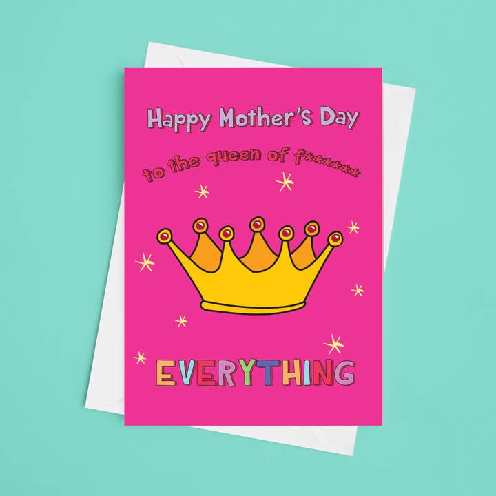 Queen Of Everything - 5x7 Mother's Day Card for wholesale by Laura Lonsdale