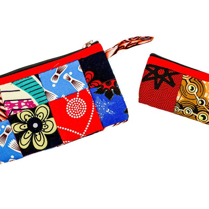 Gitzell FairTrade - Vente Porte-monnaie – femme - Porte-monnaie, patchwork - Lot de 122