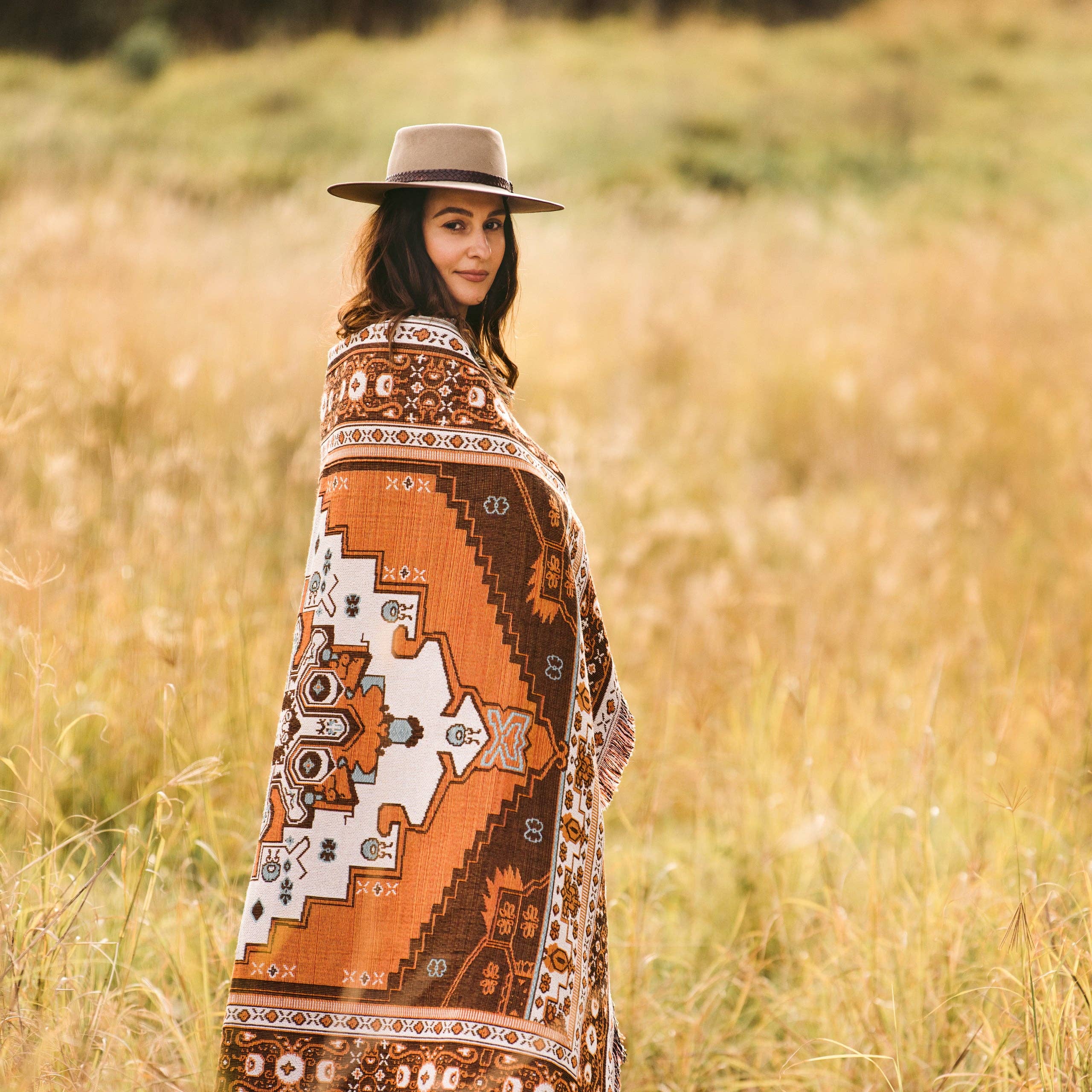 HENDEER – wholesale Picknickfilt – 'Norwegian Wood' Vävd picknick/kasta11