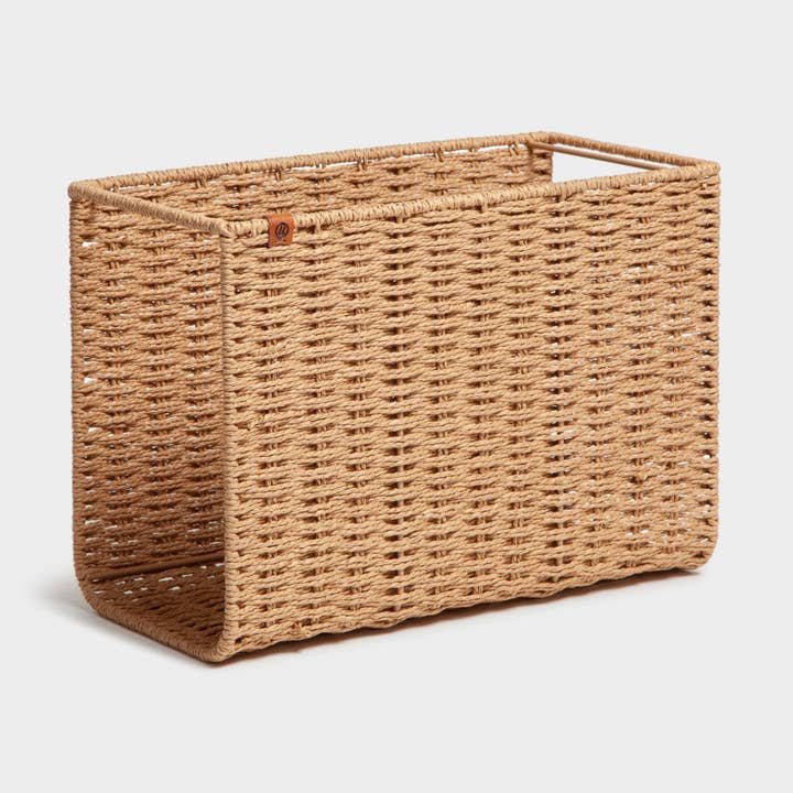 U Brands Somerset Woven Woven Hanging File Basket Brown for wholesale by U Brands