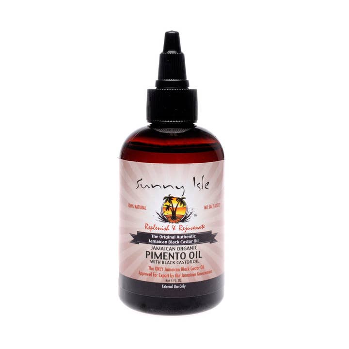Sunny Isle Jamaican Organic Pimento Oil with Black Castor Oil 4oz for wholesale by Sunny Isle