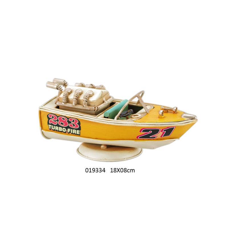 Faye - Wholesale Decorative Tabletop Object - Yellow Boat Pm 18 X 8 X 8 cm0