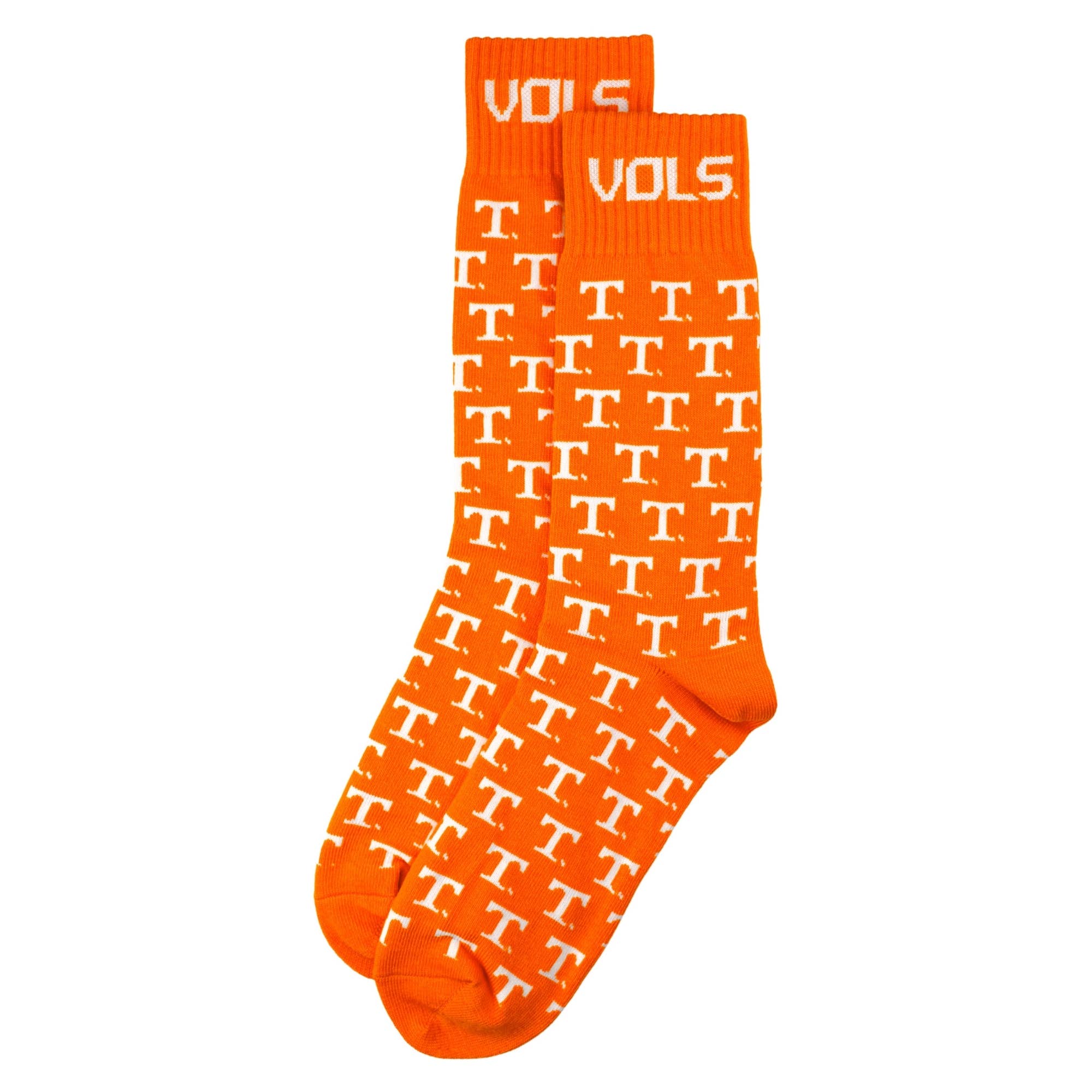 Donegal Bay - Wholesale Socks - Unisex - Tennessee Volunteers Orange Repeating Dress Socks0