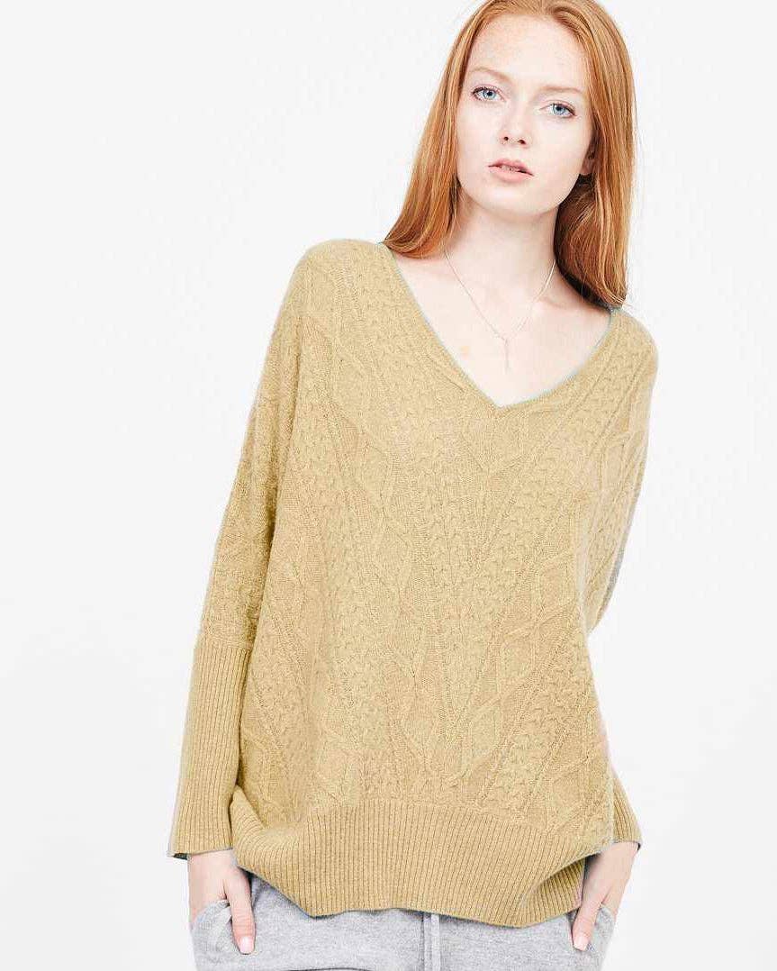 QUINN - Wholesale Knit Sweater - Women's - Cashmere Kendall Oversized Sweater14