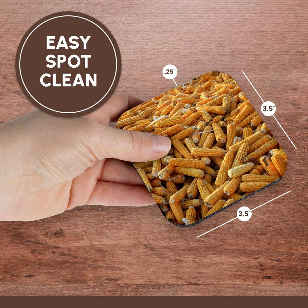 3dRose – wholesale Coasters – 3dRose, Raw Organic Husked Sweetcorn Seed Drying In The Sun, Coaster13