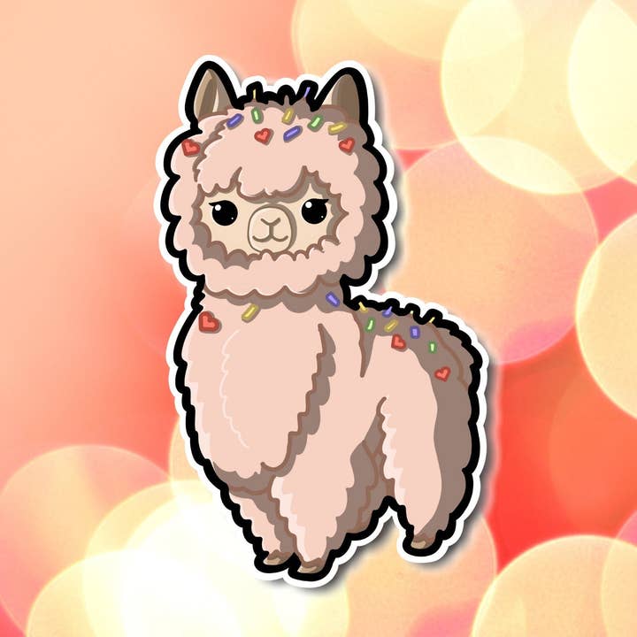 Llama- Adhesivo de algodón de azúcar para venta al por mayor de Mega Kawaii Cuties
