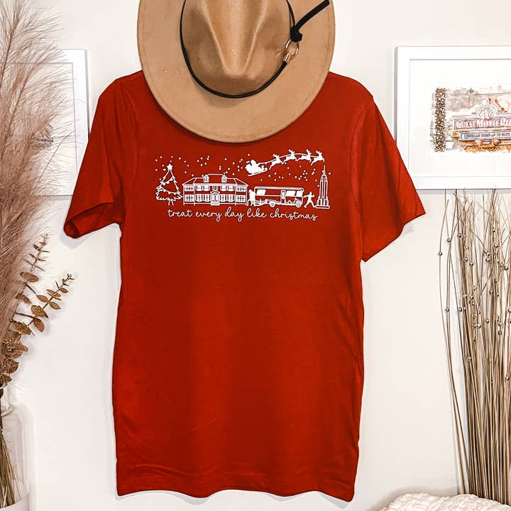 Christmas Classics Icons - Red Bella Canvas Tee for wholesale by Bakers and Burgers