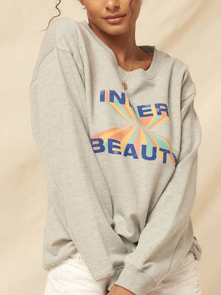 Inner Beauty Vintage Graphic Sweatshirt for wholesale by Vintage Canvas