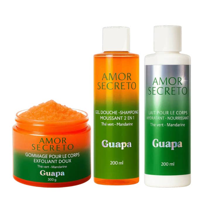 Trio krop « Piel Suave » – GUAPA – Grøn Te / Mandarin for engroshandel hos S2Z DISTRIBUTION P/O GUAPA