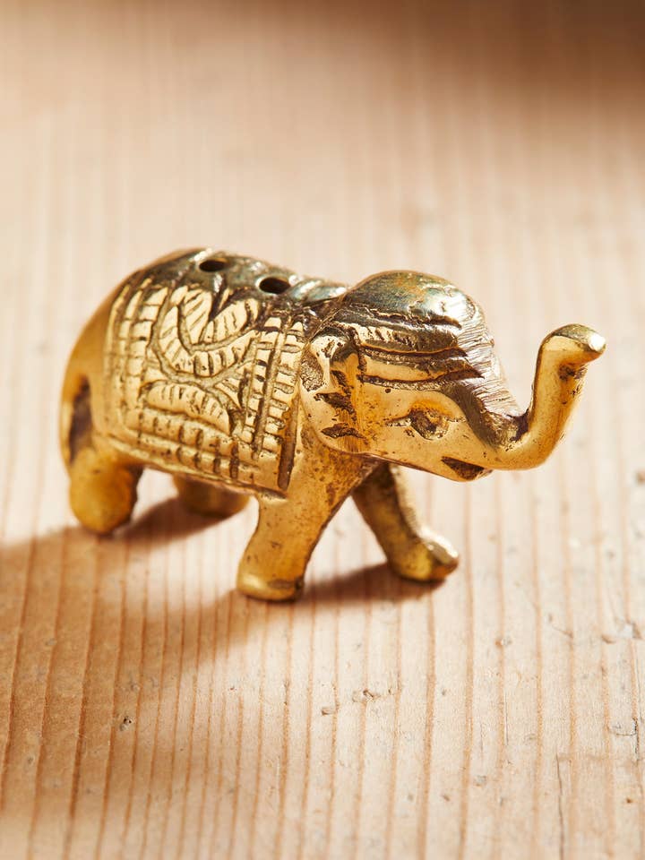 Brass Elephant Incense Holder for wholesale by Namaste