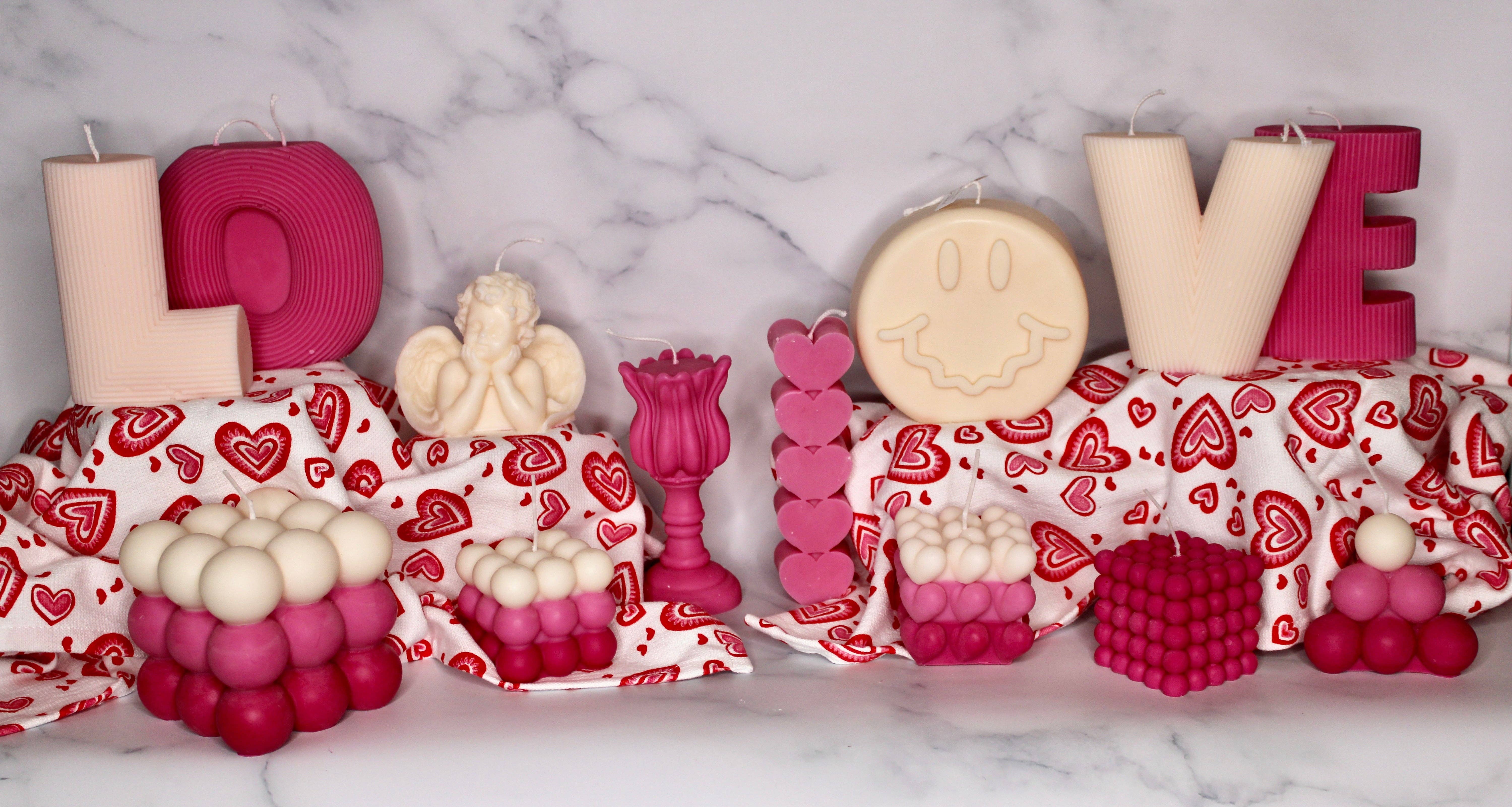 LitwLilit - Vendita all'ingrosso Candele regalo - Candela a colonna Heart Stack2