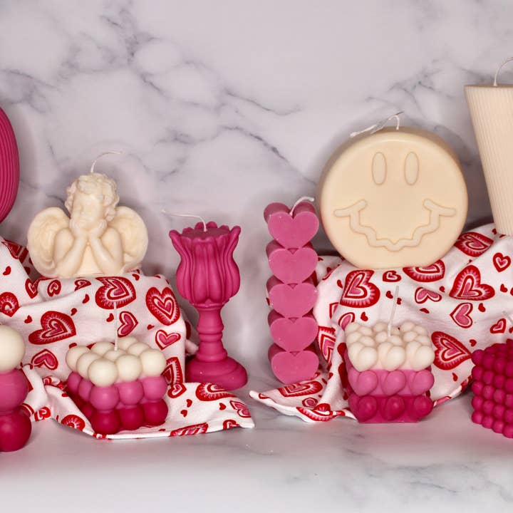 LitwLilit – wholesale Novelty candle – Heart Stack Pillar Candle2