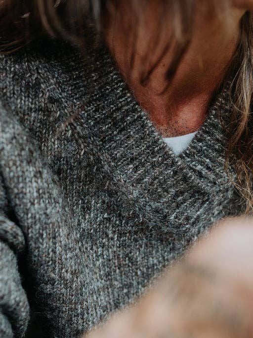 Happy French Gang - Wholesale Knit Sweater - Women's - Hand-loomed Iron Félix Sweater, Undyed Alpaca