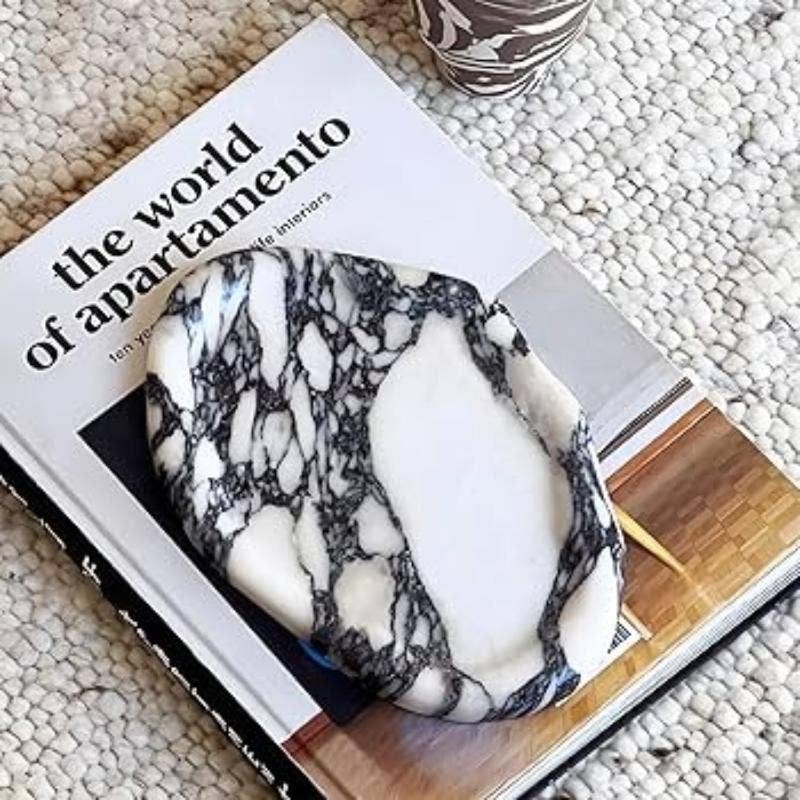 Kiyo Home - Wholesale Decorative Tray - Calacatta Marble Tray | Marble Catchall | Large Serving Tray2