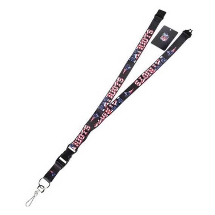 USA Style Lanyard- New England Patriots for wholesale by St. Louis Wholesale LLC