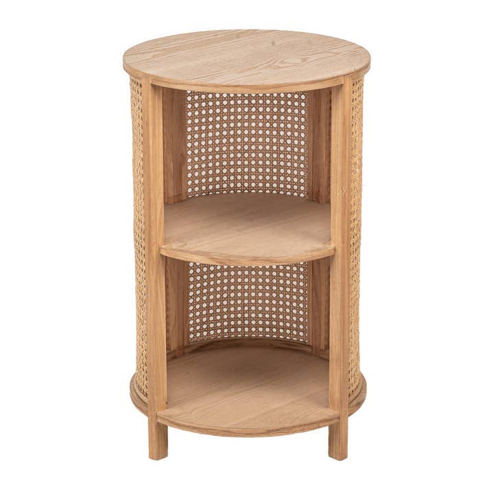 Nordlys - Wholesale Side Table - ALTA 2-Storage Natural Wood and Rattan Nightstand5
