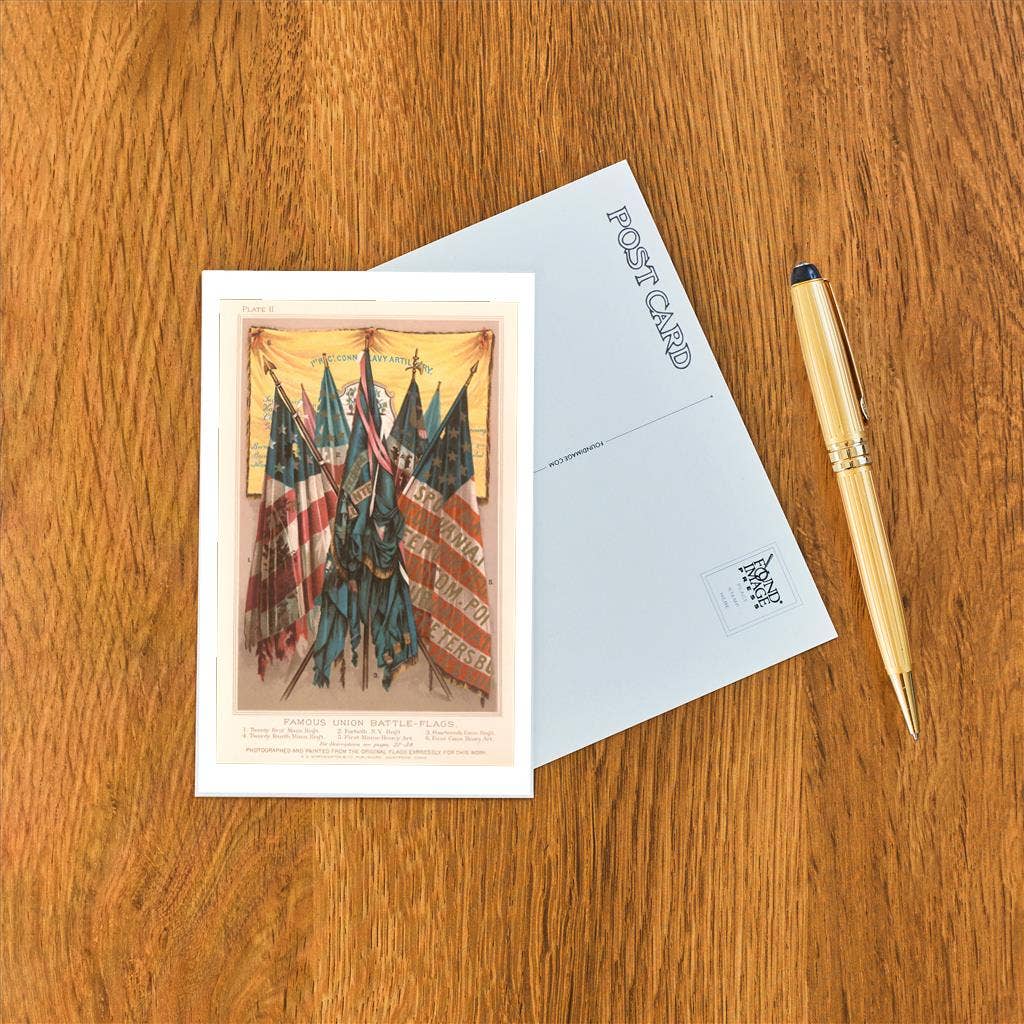 Found Image Press - Wholesale Postcard - Postcard CW-20 Famous Union Battle Flags1