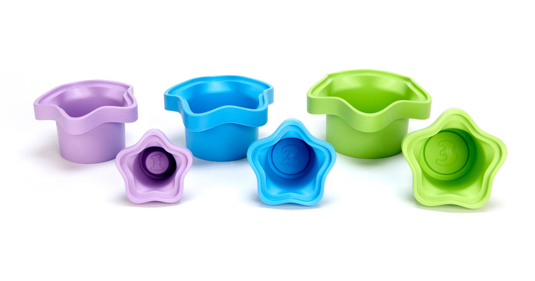 Green Toys - Vente Jeu d'anneaux à empiler – bébé - Gobelets empilables3