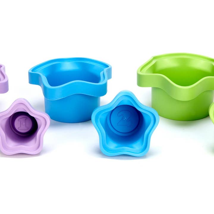 Green Toys - Vente Jeu d'anneaux à empiler – bébé - Gobelets empilables3