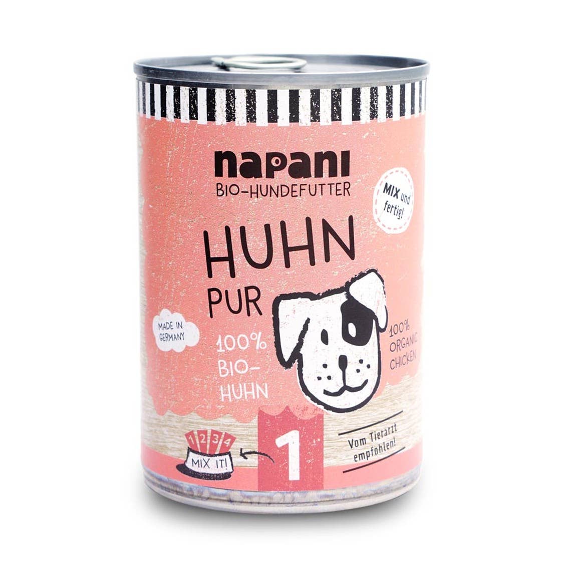 napani GmbH & Co. KG - Wholesale Pet Food - Dog - organic canned food for dogs, pure chicken, 400g0