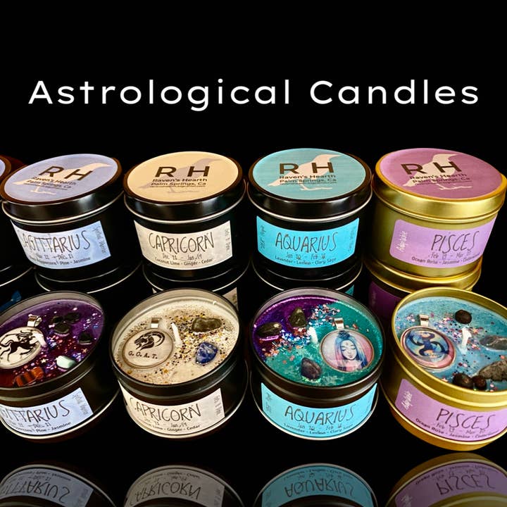Zodiac Candles | Soy - Vegan | Keepsake Pendant for wholesale by Raven’s Hearth