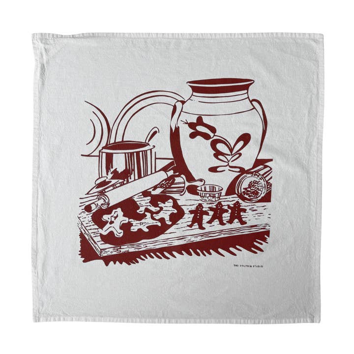Tea Towel/Kitchen Towel - Gingerbread for wholesale by The Dolphin Studio